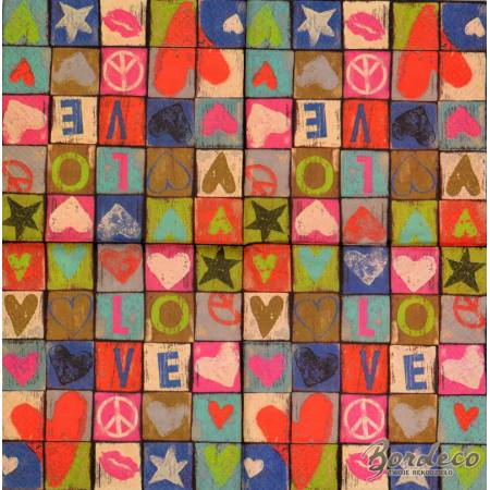 Serwetka do decoupage PAPER DESIGN Love & Freedom 33x33